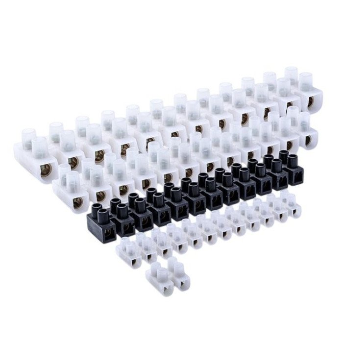 Ηλεκτρολογικές Κλέμες 6A-6MM² (U Type) Λευκές PE 10τμχ